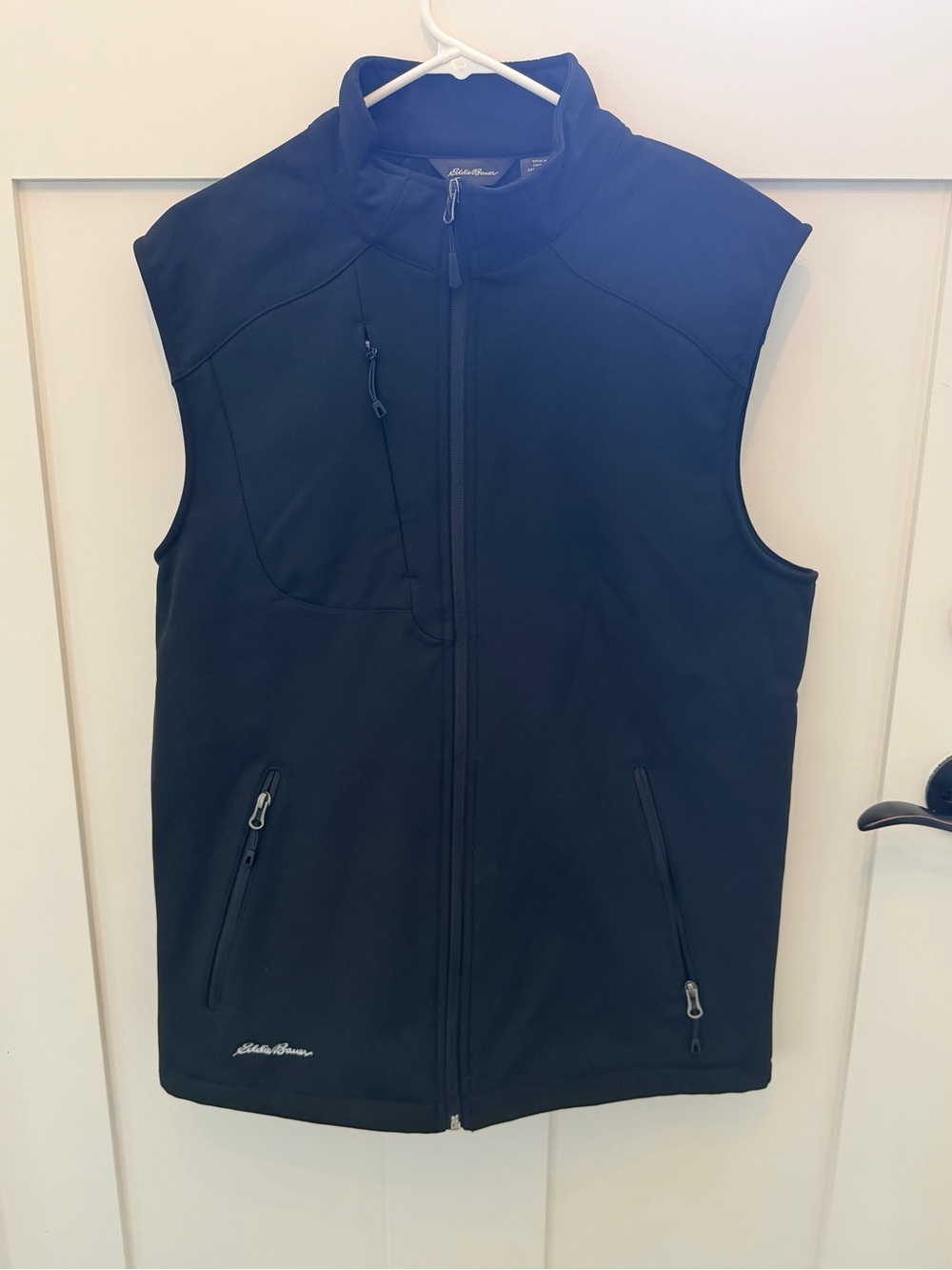 Eddie Bauer Black Softshell Vest - Zip Front